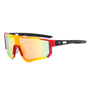 Polarized Sport Sunglasses, UV unisex Cycling Sunglasses Red-RED